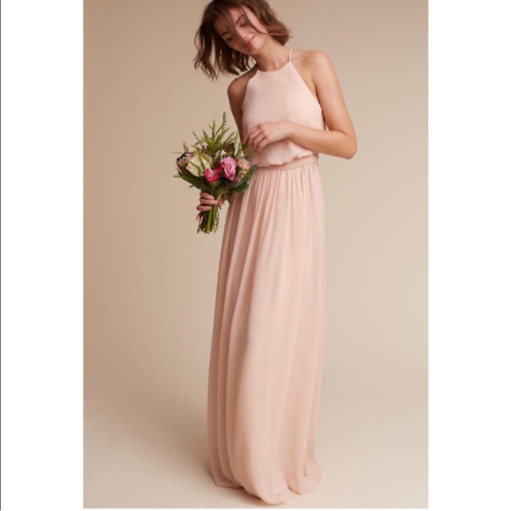 Blush Pink Halter Maxi Dress